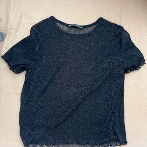 Glitter mesh Brandy Melville top